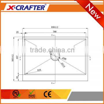 Commercial Kitchen Accessories Small Size Hand Washing Single Straight ss Apron Sink photo-2