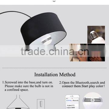 2016 High Sound Quality E27 Base Rgb Colorful Bluetooth Speaker Led Wireless Portable Speaker Led Music Bulb photo-5