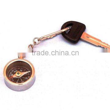 Beautiful Solid metal keyring - Chrome Compass Key Chain 13375