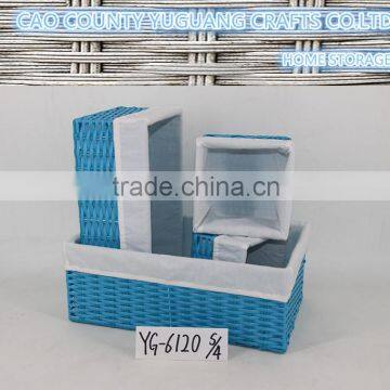 blue disposable waterproof shower pp plastic baskets with lining