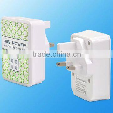 2400mA output USB power adapter with UK plug AC/DC adapters