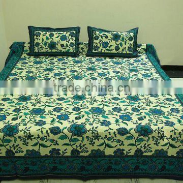 100 % PURE COTTON PRINTED BEDSHEETS, INDIAN PRINTED BEDSHEETS, JAIPURI PRINTED BEDSHEETS