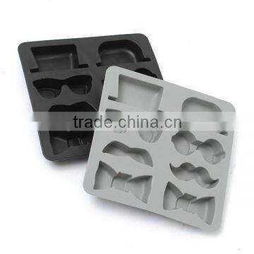 Ice Cube Tray Mold Beard Glasses Hat Tie Gentleman Glasses Freeze Mould Maker Ecellent Quality