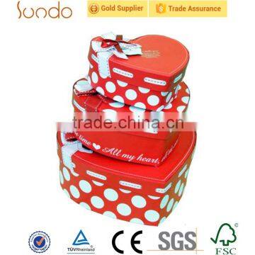 wedding gift box with heart shaped paper