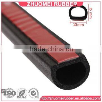 Car Door Rubber D Seal With 3M Tape