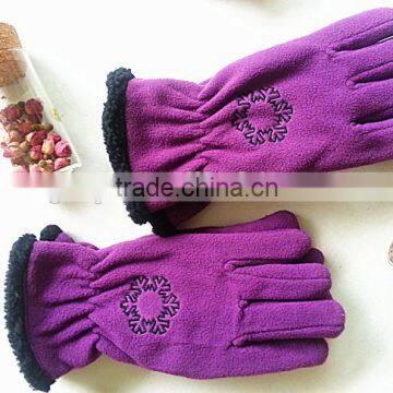 ladies fashion winter gloves purple