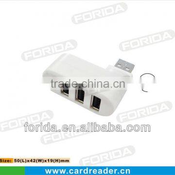 3 Ports USB hub &TF card reader Rotatable design for Tablet pc