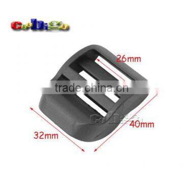 1" Plastic Ladder Lock Slider Buckle Adjustable Black for Backpack Straps #FLC469-B