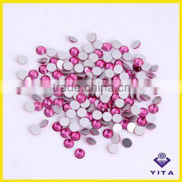 Wholesale SS6 SS8 SS10 SS12 S16 new color nail crystals fuchsia non hotfix flat foiled back rhinestones