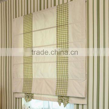 Custom linen and cotton pleated shade roman blind/curtains