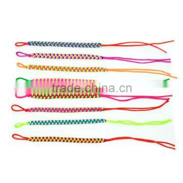 2016 New Arrival Handmade 8colours Flat Lace Pattern Braided Charm Friendship Bracelet