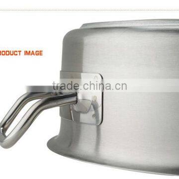 Hotel Restaurant Competitve Factory Price Low Body Commercial Stainless Steel Soup Pot With Double-ply Botttom for Kitchen Equip photo-6