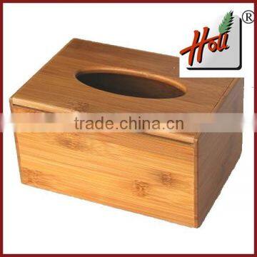 Custom hotel supplies bamboo tissue box for sale HCGB8051