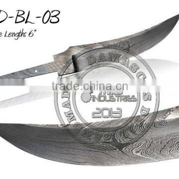 Damascus Steel Knife Blade Blank