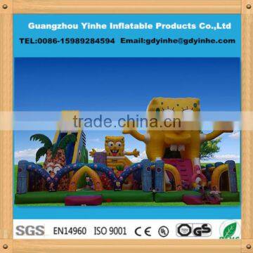 2014 new design spongebob inflatable bouncer, spongebob inflatable park