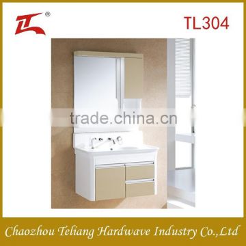 Modern high quality vanity oak wood double basin bathroom cabinet with cabinet