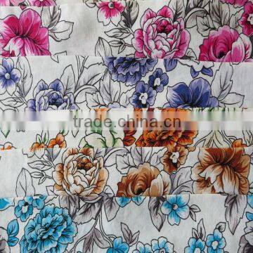 2014 Hot sell flower design 100% rayon summer dress fabric