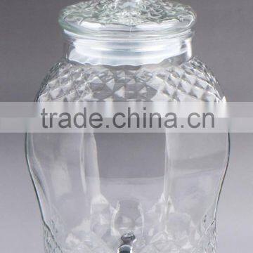 Glass juice dispenser with metal rack(CCP840-8T)