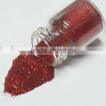 .008" Red Color Solvent resistance UV resistance glitter powder