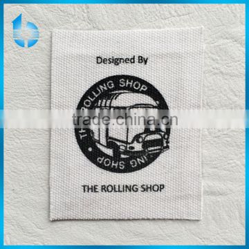 China factory direct wholesale canvas silk screen printed main label for garments