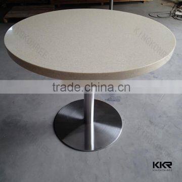 KKR solid surface dining room table and chairs,round hand carved dining table,restaurant dining table design