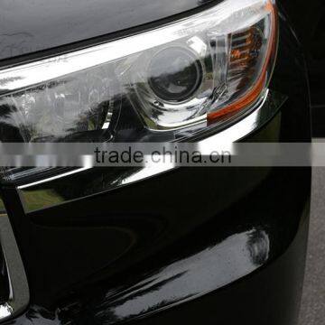 1Pair Car Front Headlight Trim Eye Line Eyebrow Garnish Decorative Cover ABS For Toyota Highlander 2014 2015 photo-5