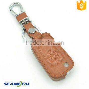 New Leather Remote Key Cover Case Bag Holder Protector Accessories 3 Button For Chevrolet Cruze Aveo Sail Trax Malibu Captiva