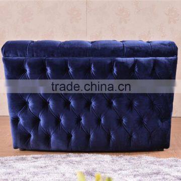 Living Room Classical French Furniture Fabric Button Tufted Corner Sofa AL043