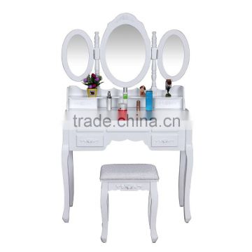 European White Quality Best Selling Dressing Table White Dresser with Mirror