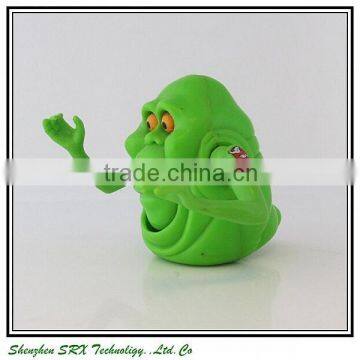 Green Funny Ghostbuster small vinyl toys/Custom Cartoon Shape Miniature Vinyl Toy/FACTORY direct custom model PVC vinyl toys