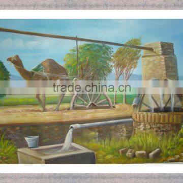 Village scenery painting / indian village scene painting