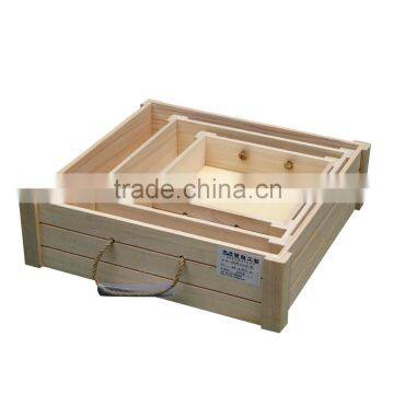 Wooden Vintage Storage Crates Apple Wine Boxes photo-3