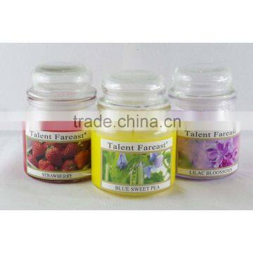 colored scented jar candle with lid size 85mmD *98mmH