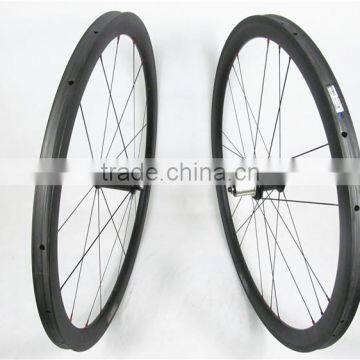 FSC38TM-25 700C full carbon tubular 38mm x 25mm bicycle wheels, Far Sports bike carbon wheel with Powerway R36 hub straight pull