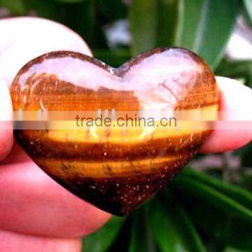 Natural Tiger Eye Crystal Heart