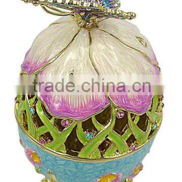 Spring / Butterfly Jewelry/Trinket Box, Made of Metal-alloy