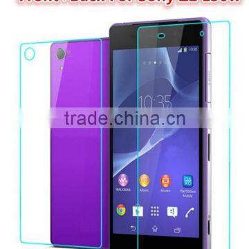 Front+Back Premium 0.3mm Tempered Glass Screen Protector For Sony Xperia Z2 L50w