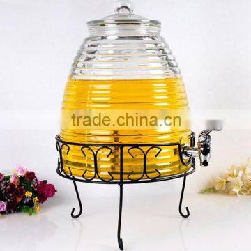 New design unique big cold juice beverage dispenser tap sun tea jar dispenser