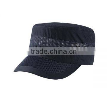 Black Nylon Baseball Military Mesh Cap