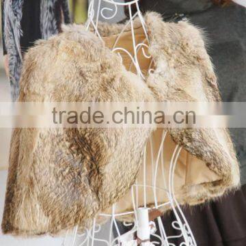 Elegant fashional rabbit fur cape for women