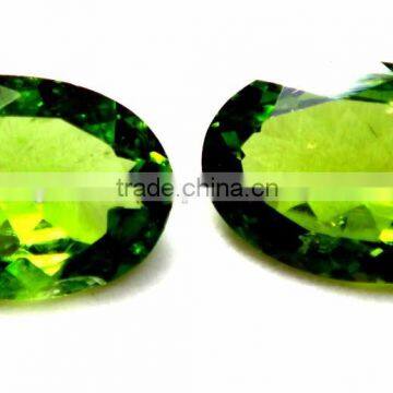Natural Peridot Faceted Oval Semi Precious Loose Gemstone for Jewelry photo-2