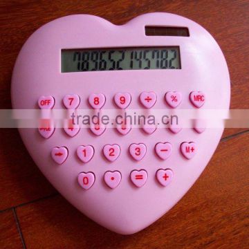 solar heart shaped calculator and pocket calculator