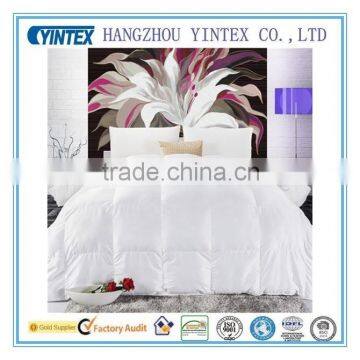 China supplier hotel 100% cotton white down alternative comforter/microfiber quilt