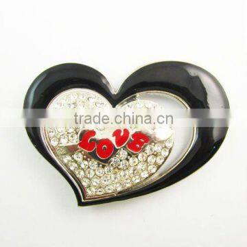 Double Heart LOVE letter buckle for belts