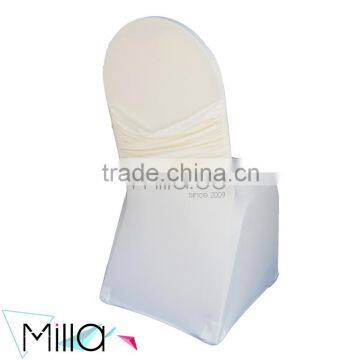 Ivory X Cross Design Wedding Spandex Lycra Chair Covers                        
                                                Quality Choice