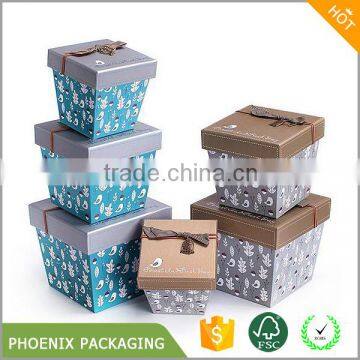 flip top chocolate paper box with ribbon