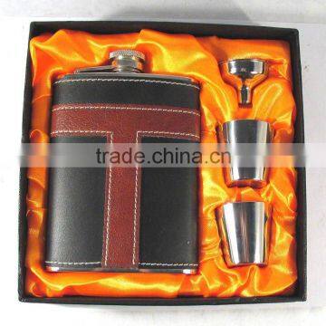 stainless steel hip flask set