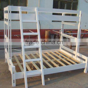 Wholesale Cheap Three Solid Pine Wood Bunk Bed photo-2