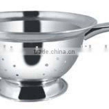 Stainless Steel Lip Colander with Wire Handle