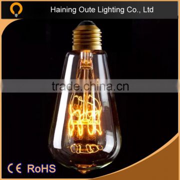 China Alibaba Sale nostalgic Edison bulb 25W 40W 60W vintage lighting bulb E27 110-240V antique style carbon filament light bulb                        
                                                                                Supplier's Choice